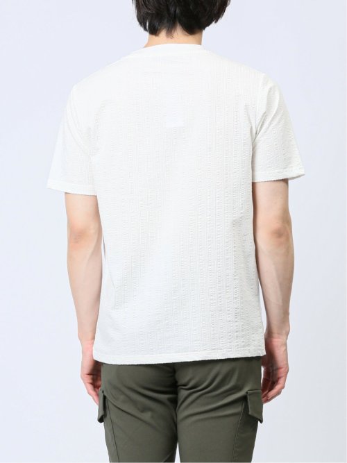 カットサッカー クルーネック半袖Tシャツ