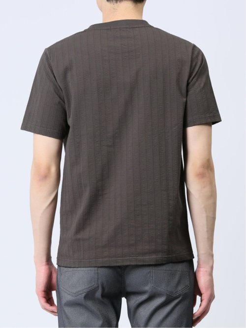 カットサッカー クルーネック半袖Tシャツ