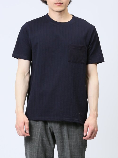 カットサッカー クルーネック半袖Tシャツ