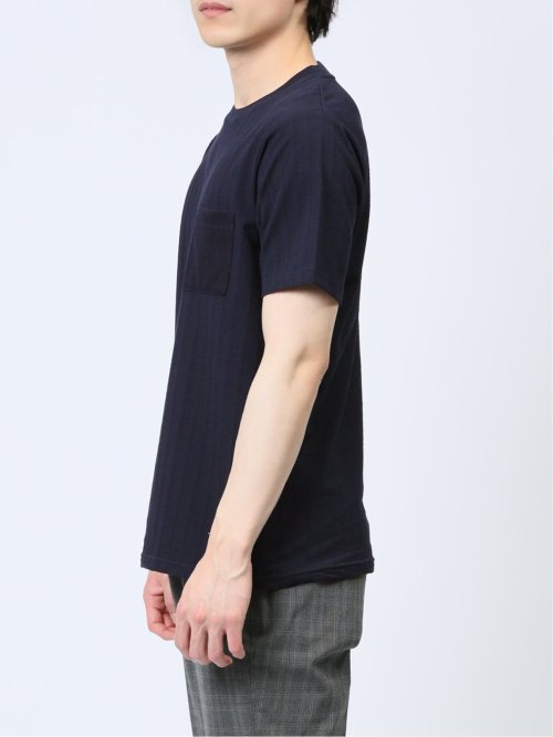 カットサッカー クルーネック半袖Tシャツ