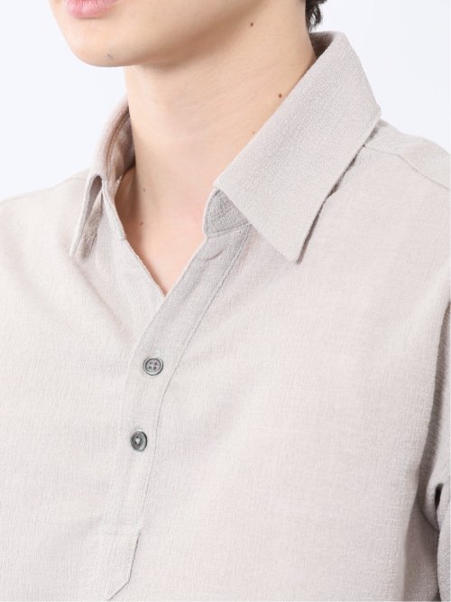 モザイクジャガード スキッパー半袖ポロシャツ