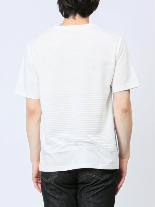 リンクスパネルボーダー Vネック半袖Tシャツ