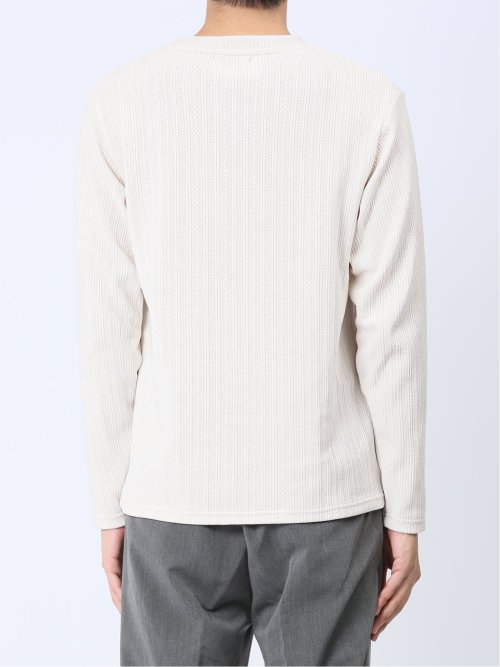 ジャガードモール クルーネック長袖Ｔシャツ