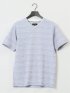 タックボーダー ダブルVネック半袖Ｔシャツ