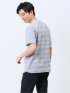 タックボーダー ダブルVネック半袖Ｔシャツ