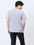 タックボーダー ダブルVネック半袖Ｔシャツ