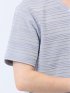 タックボーダー ダブルVネック半袖Ｔシャツ