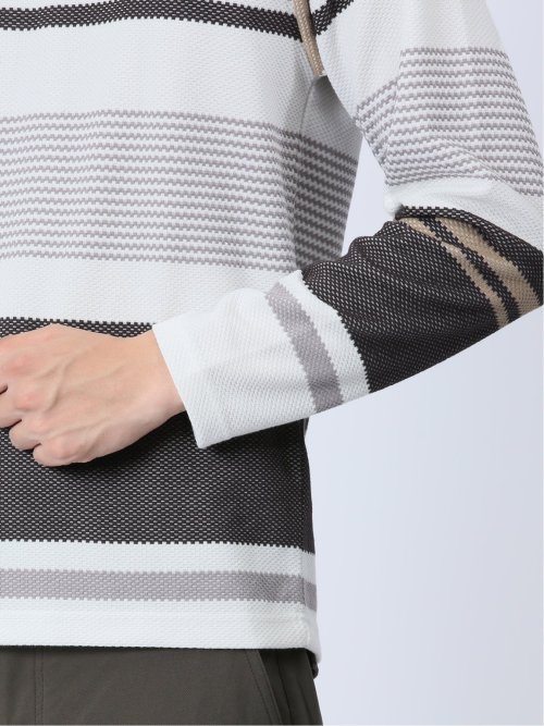 ポップコーンボーダー クルーネック長袖Tシャツ