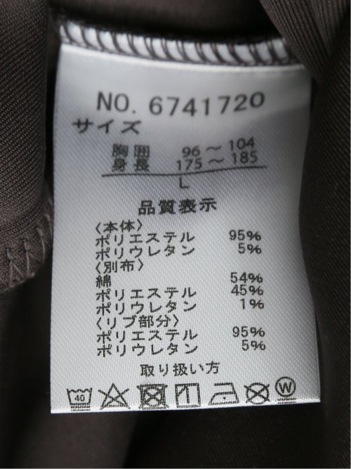 さまになる 布帛切替 クルーネック長袖Tシャツ