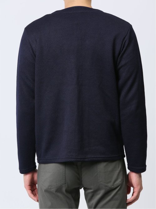 ジャガード 1ボタンカーディガン