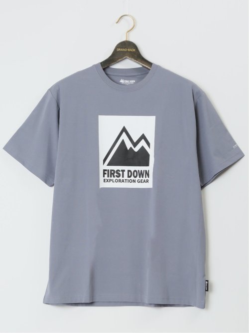 【大きいサイズ】ファーストダウン/FIRST DOWN 軽量撥水 クルーネック半袖Tシャツ