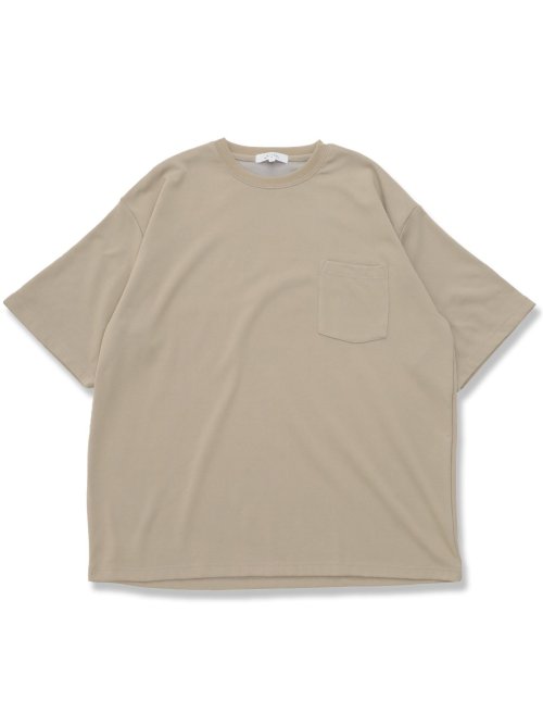 ベージュ チャコール 新品 クレイジーパターン ポケット付 Tシャツ 3L