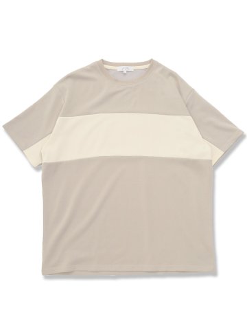 【大きいサイズ】KAITEKI+ パネル切替 クルーネック半袖Tシャツ