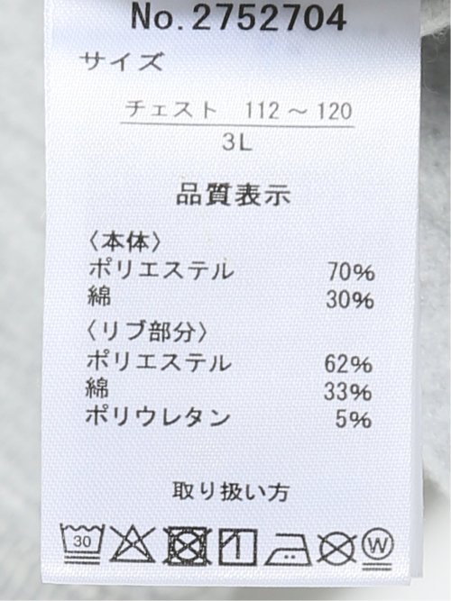 【大きいサイズ】ファーストダウン トレーナー メンズ 長袖 裏起毛 綿混 スエット クルーネック セットアップ可能