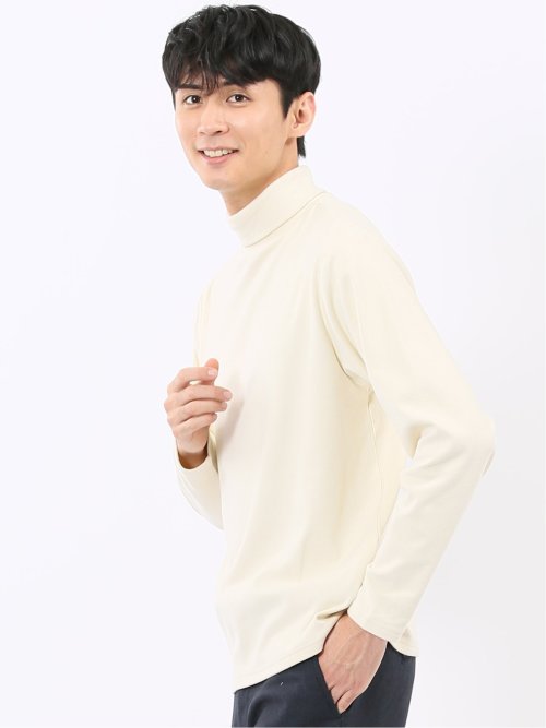 【WEB限定】KAITEKI+ フラッフィースムース タートルネック長袖Tシャツ