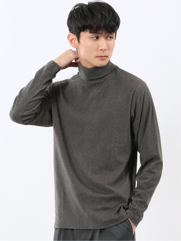 【WEB限定】KAITEKI+ フラッフィースムース タートルネック長袖Tシャツ