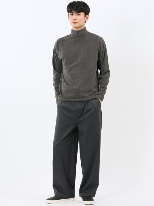 【WEB限定】KAITEKI+ フラッフィースムース タートルネック長袖Tシャツ