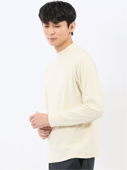 【WEB限定】KAITEKI+ フラッフィースムース モックネック長袖Tシャツ