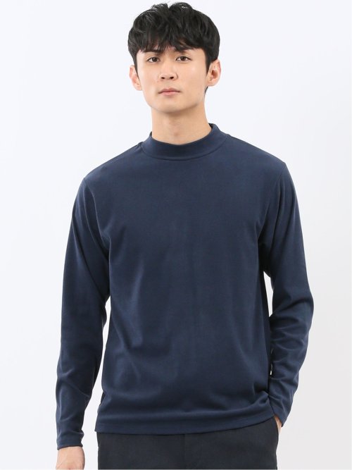 【WEB限定】KAITEKI+ フラッフィースムース モックネック長袖Tシャツ