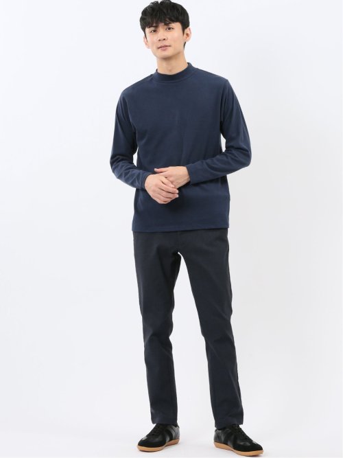 【WEB限定】KAITEKI+ フラッフィースムース モックネック長袖Tシャツ