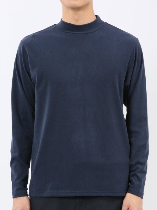 【WEB限定】KAITEKI+ フラッフィースムース モックネック長袖Tシャツ