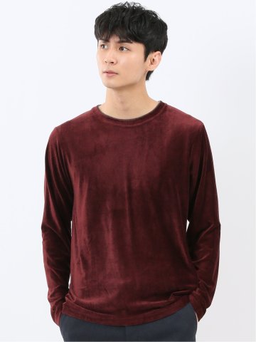 【WEB限定】CERONIAS ストレッチコール クルーネック長袖Tシャツ