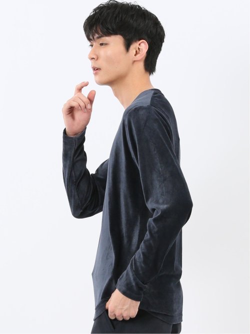 【WEB限定】CERONIAS ストレッチコール クルーネック長袖Tシャツ