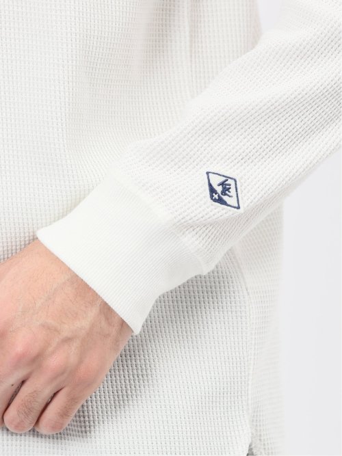 【WEB限定】KAITEKI+ ストレッチワッフル モックネック長袖Tシャツ