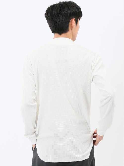 【WEB限定】KAITEKI+ ストレッチワッフル モックネック長袖Tシャツ