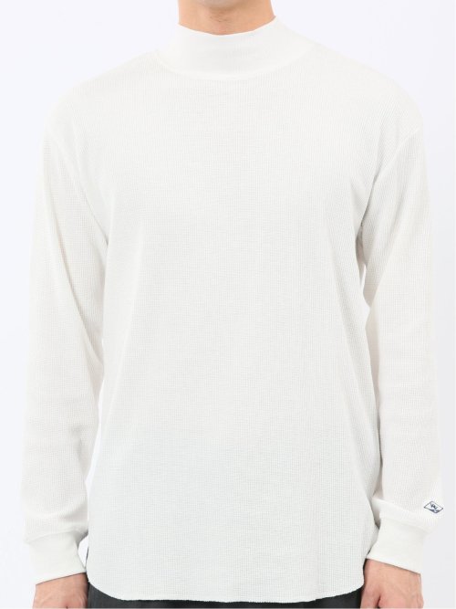【WEB限定】KAITEKI+ ストレッチワッフル モックネック長袖Tシャツ