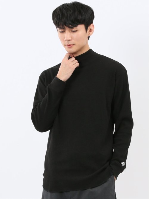 【WEB限定】KAITEKI+ ストレッチワッフル モックネック長袖Tシャツ