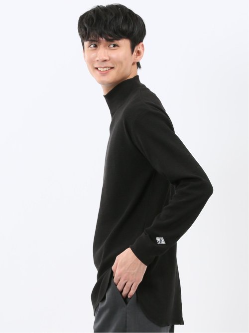 【WEB限定】KAITEKI+ ストレッチワッフル モックネック長袖Tシャツ