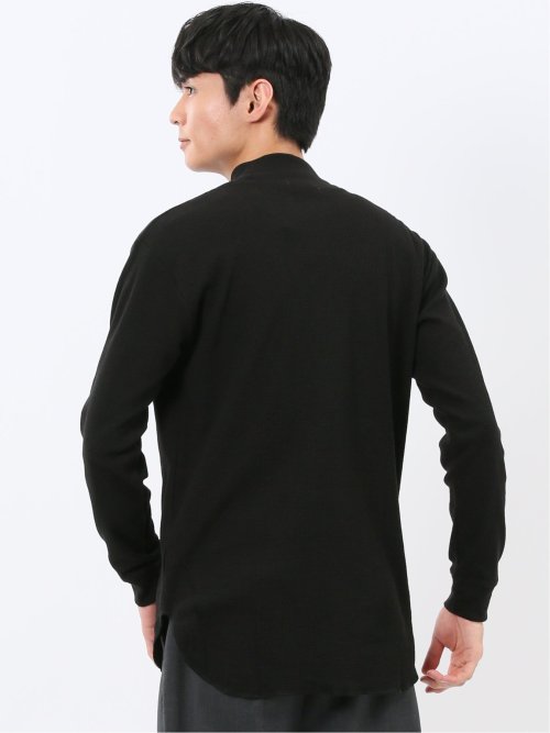 【WEB限定】KAITEKI+ ストレッチワッフル モックネック長袖Tシャツ