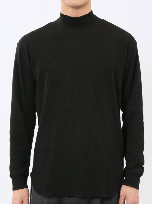 【WEB限定】KAITEKI+ ストレッチワッフル モックネック長袖Tシャツ