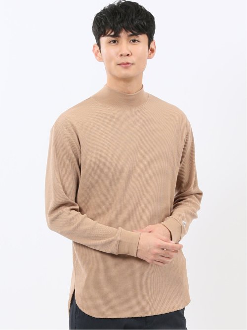 【WEB限定】KAITEKI+ ストレッチワッフル モックネック長袖Tシャツ
