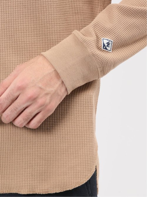 【WEB限定】KAITEKI+ ストレッチワッフル モックネック長袖Tシャツ