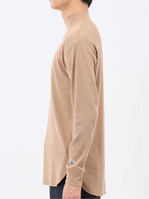 【WEB限定】KAITEKI+ ストレッチワッフル モックネック長袖Tシャツ