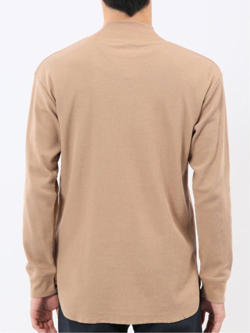 【WEB限定】KAITEKI+ ストレッチワッフル モックネック長袖Tシャツ