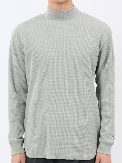 【WEB限定】KAITEKI+ ストレッチワッフル モックネック長袖Tシャツ