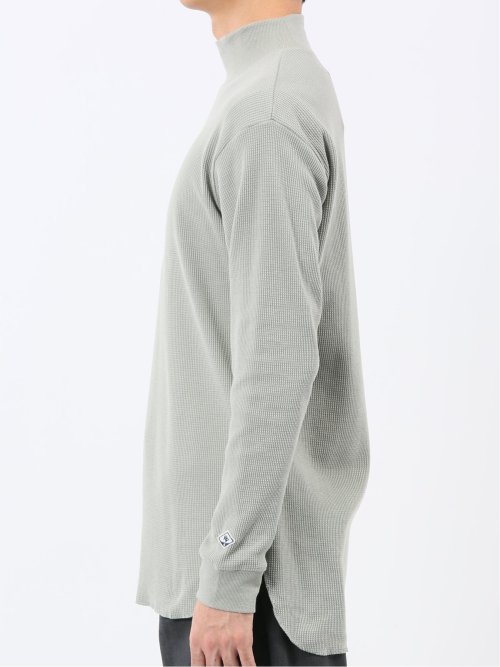 【WEB限定】KAITEKI+ ストレッチワッフル モックネック長袖Tシャツ