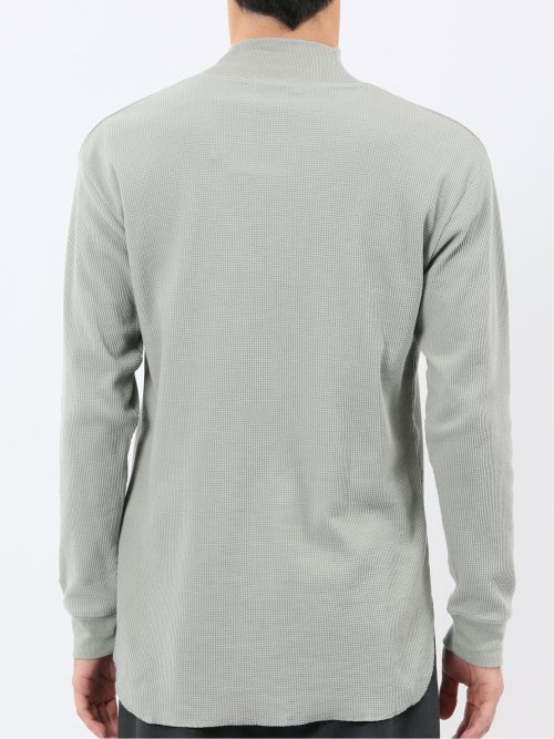 【WEB限定】KAITEKI+ ストレッチワッフル モックネック長袖Tシャツ