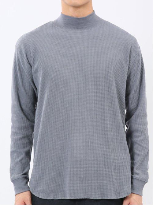 【WEB限定】KAITEKI+ ストレッチワッフル モックネック長袖Tシャツ