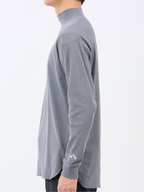 【WEB限定】KAITEKI+ ストレッチワッフル モックネック長袖Tシャツ