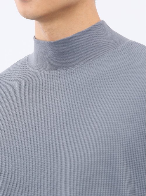 【WEB限定】KAITEKI+ ストレッチワッフル モックネック長袖Tシャツ