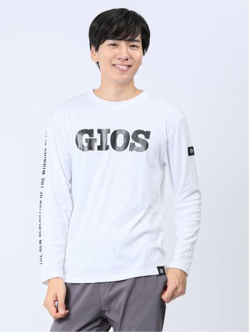 【WEB限定】ジオス/GIOS ロゴプリント クルー長袖Tシャツ
