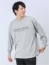 【WEB限定】ミンズクローゼット/mihns closet モノトーンプリント クルー長袖Tシャツ