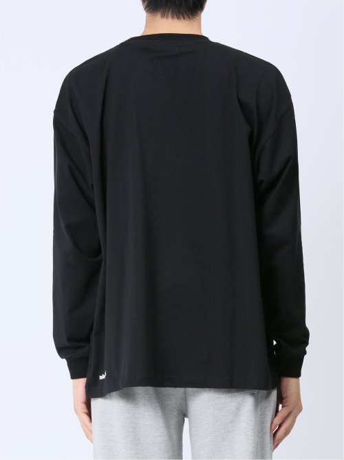 【WEB限定】ミンズクローゼット/mihns closet モノトーンプリント クルー長袖Tシャツ