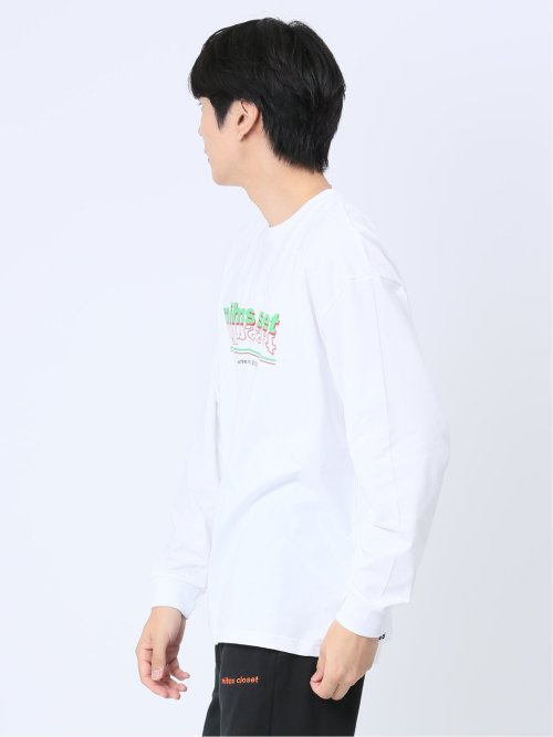 【WEB限定】ミンズクローゼット/mihns closet カラープリント クルー長袖Tシャツ