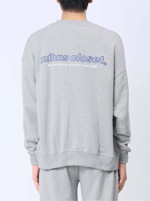 【WEB限定】ミンズクローゼット/mihns closet ロゴ クルートレーナー(セットアップ可能)