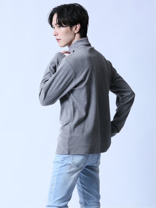 スムース ピーチ起毛 タートルネック